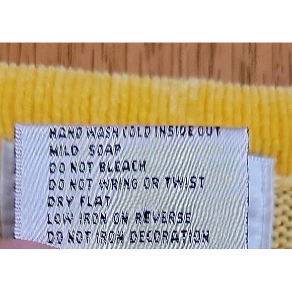 The Quacker Factory Sweater Womens 1X Yellow Butterfly V Neck Bling Casual - Picture 6 of 8